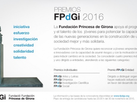 Abierta la convocatoria de los Premios FPdGi 2016 hasta el 30 de noviembre